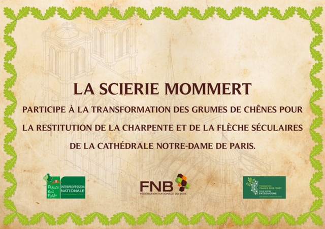 diplome-Scierie-MOMMERT-Notre-Dame-de-Paris